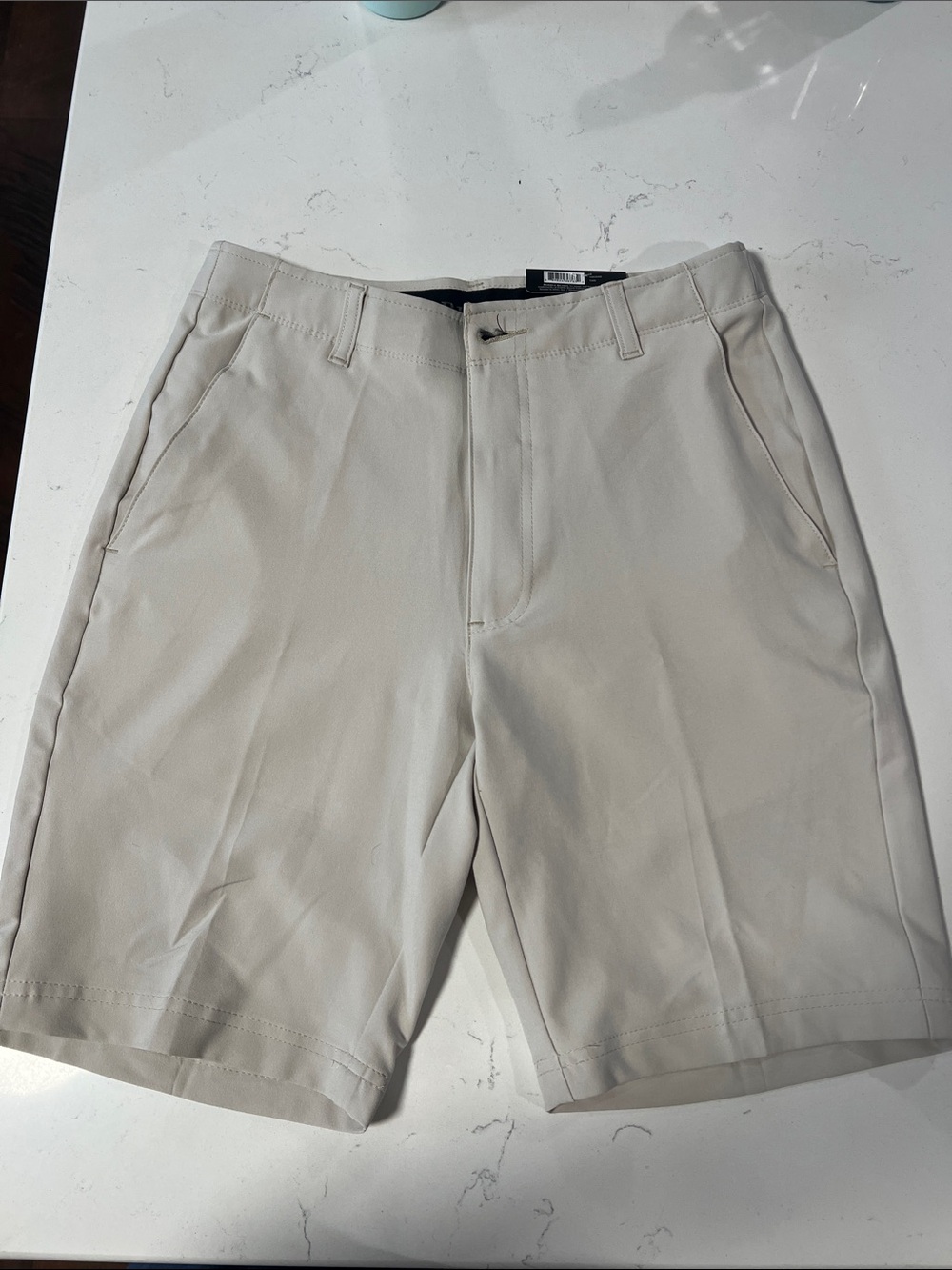 Pebble Beach Khaki Flat-Front Men's Shorts